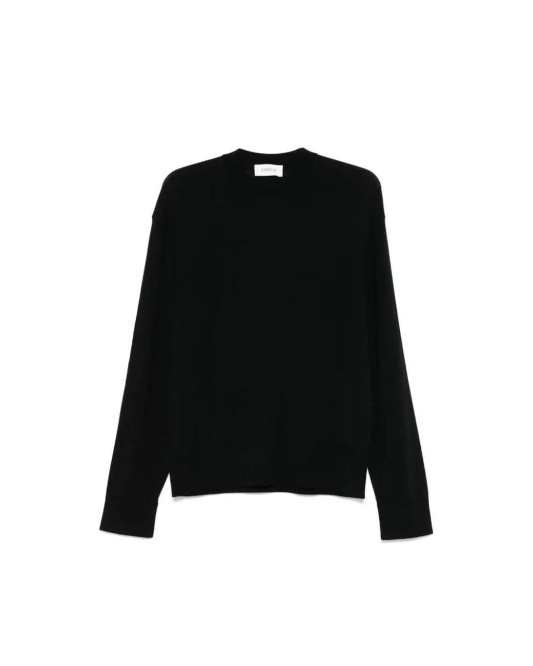 Laneus Black Round-Neck Knitwear for men
