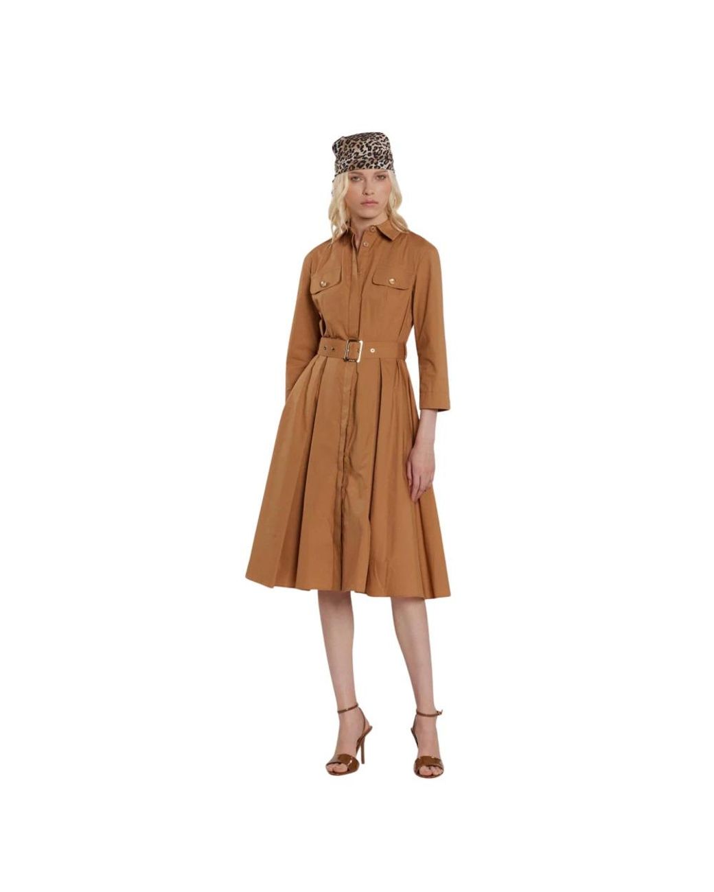 Relish Brown Shirt Dresses