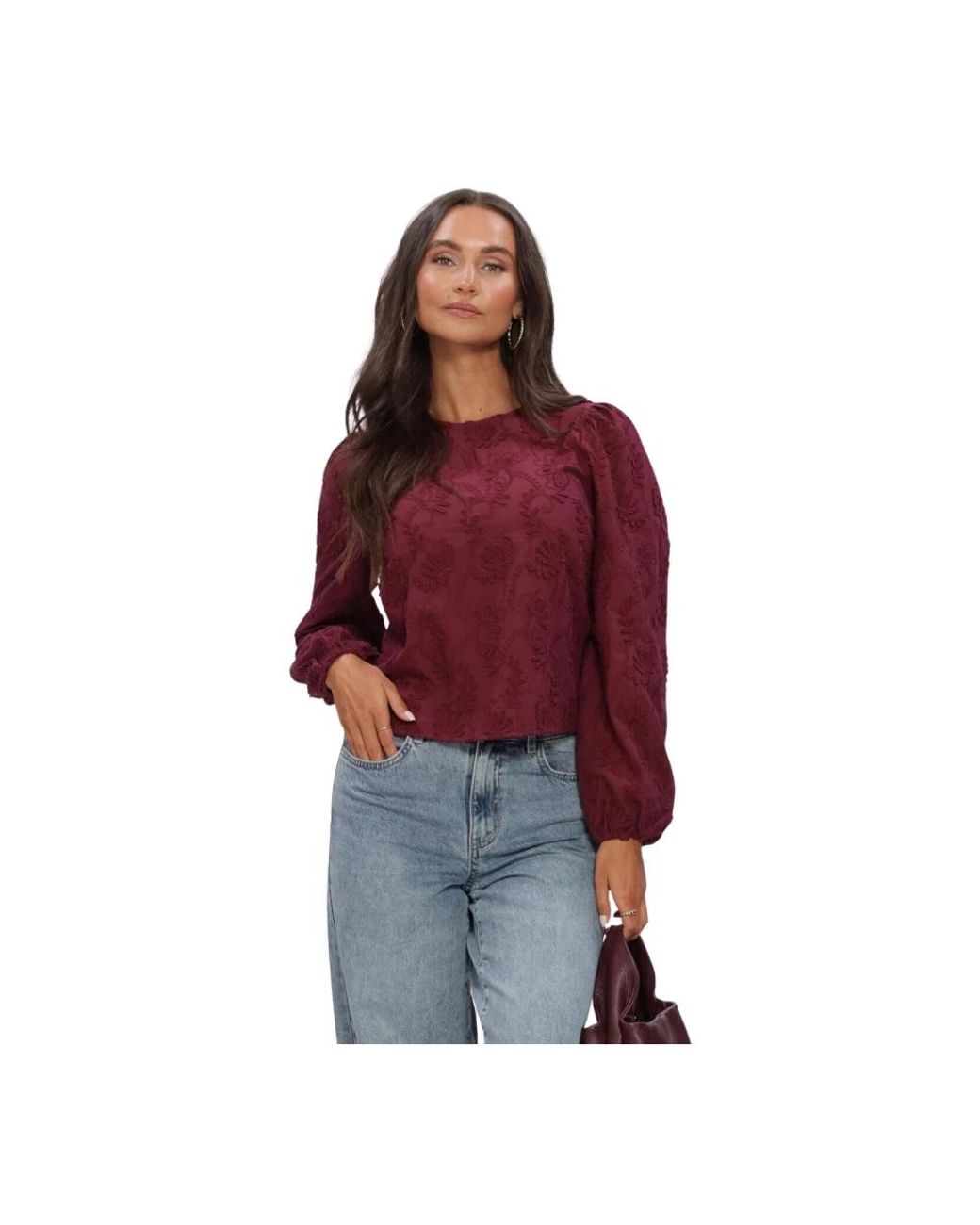Object Objmya Re L/S Top Noos in het Red