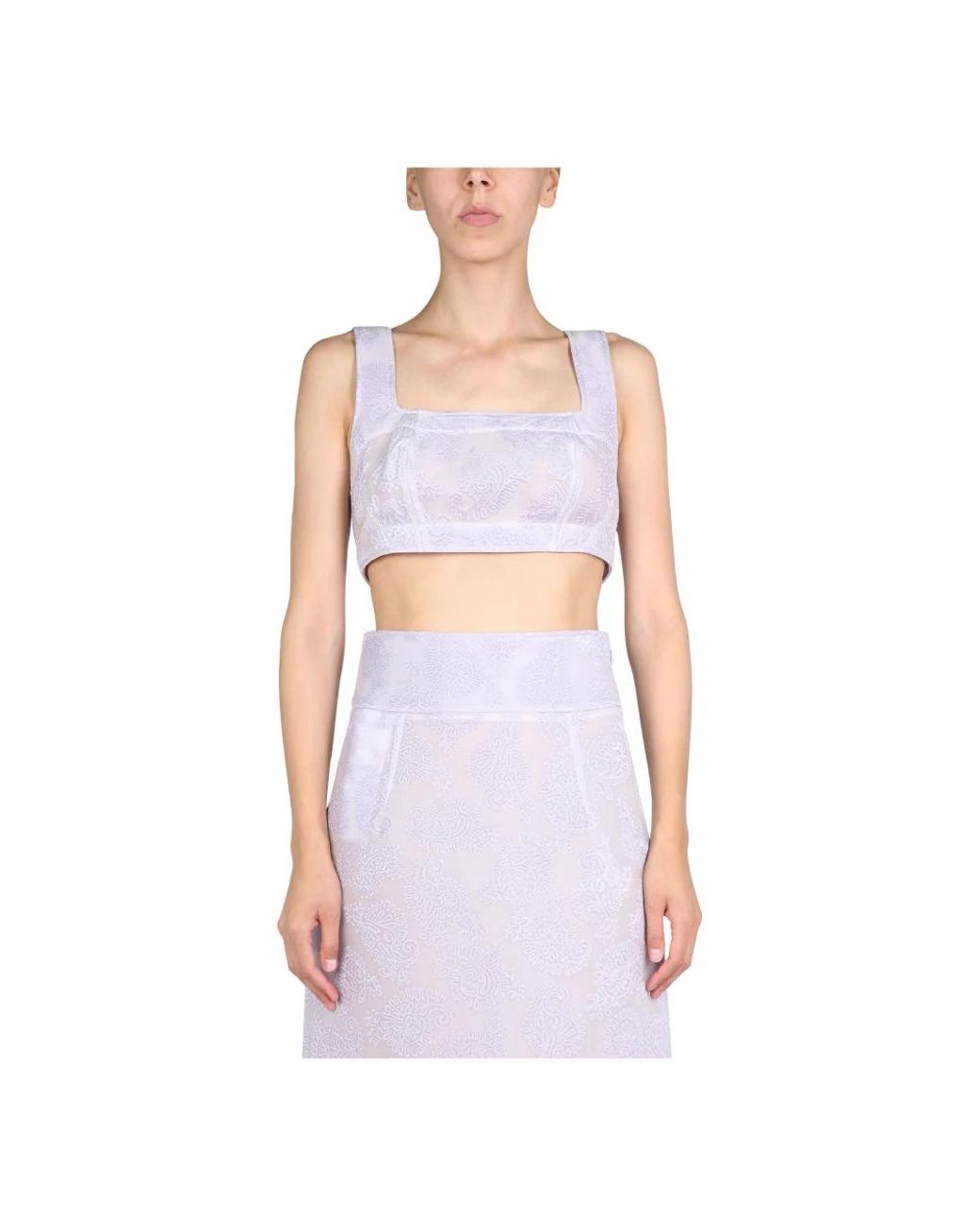 Jil Sander Overhemden ,Paars ,Embroidery Top in het Purple