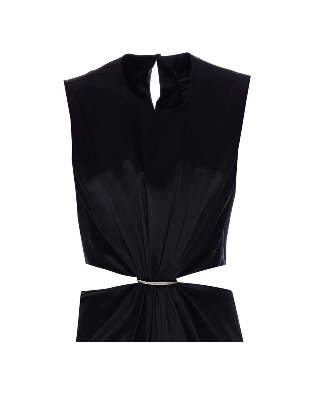 Max Mara Black Panaro Silk Satin Dress