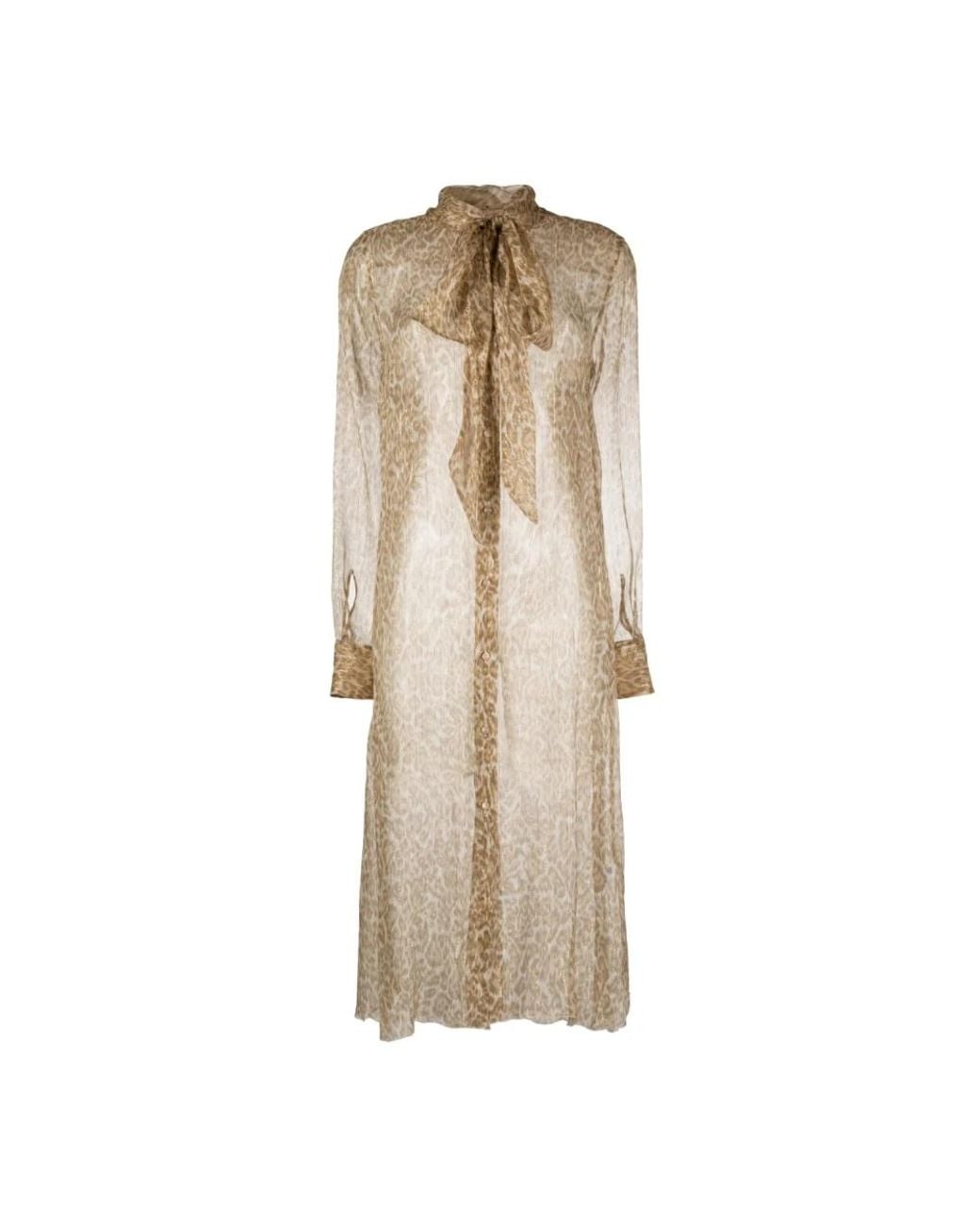 Ermanno Scervino Natural Shirt Dresses
