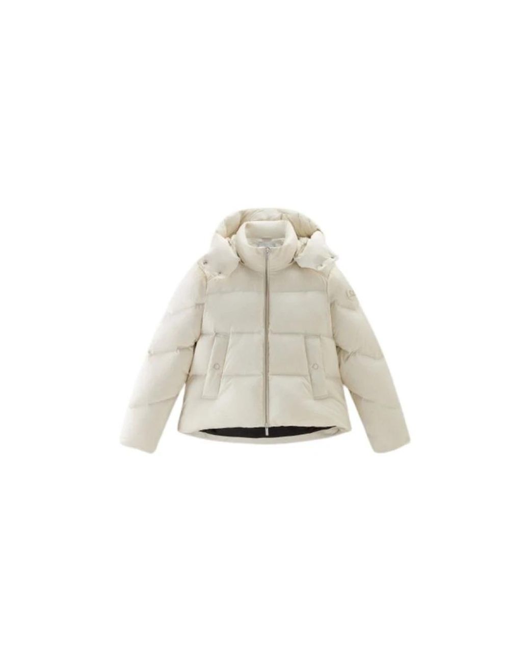 Woolrich Short Alsea Down Jacket in het White