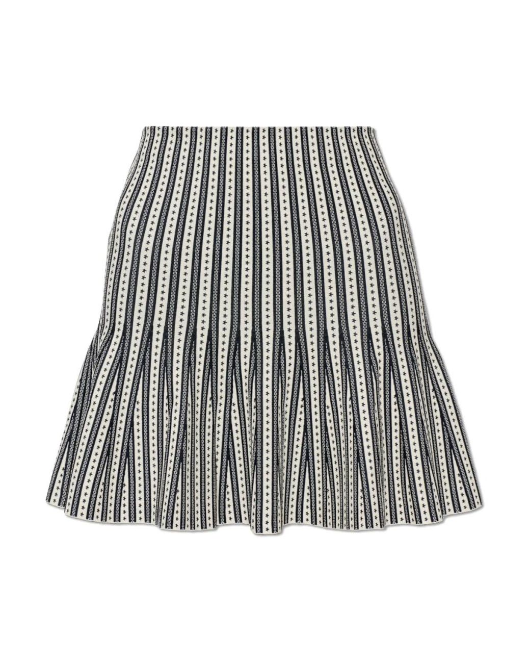 McQueen Rokken ,Polyester Gestreept Gebreide Minirok in het Gray
