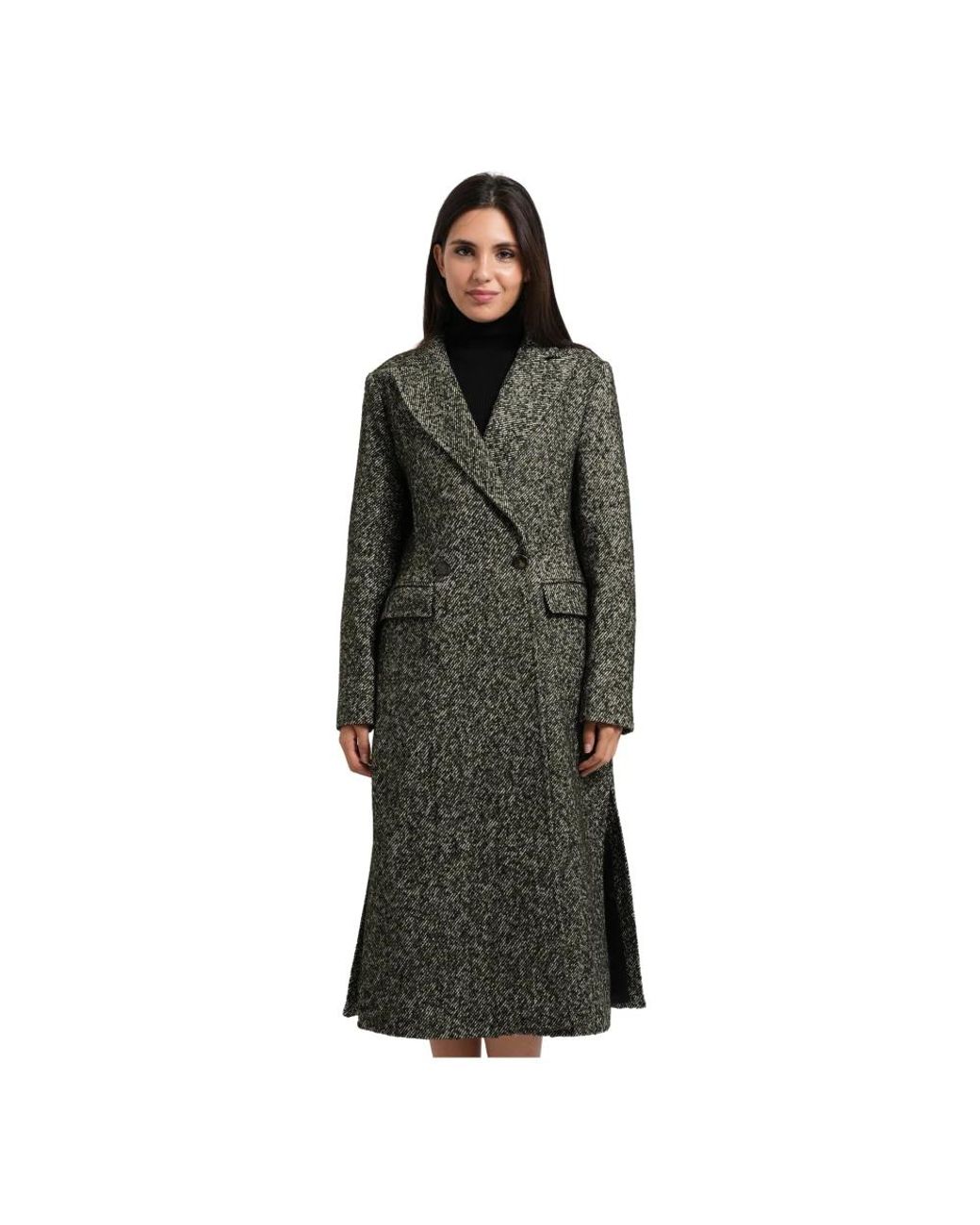 Fracomina Green Double-Breasted Coats
