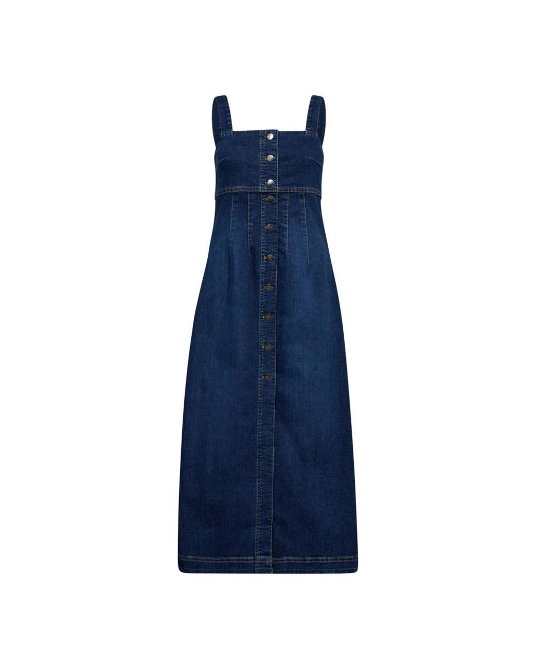 co'couture Kleedjes ,Blauw ,Denim Denim Lange Jurk Met Knopen in het Blue