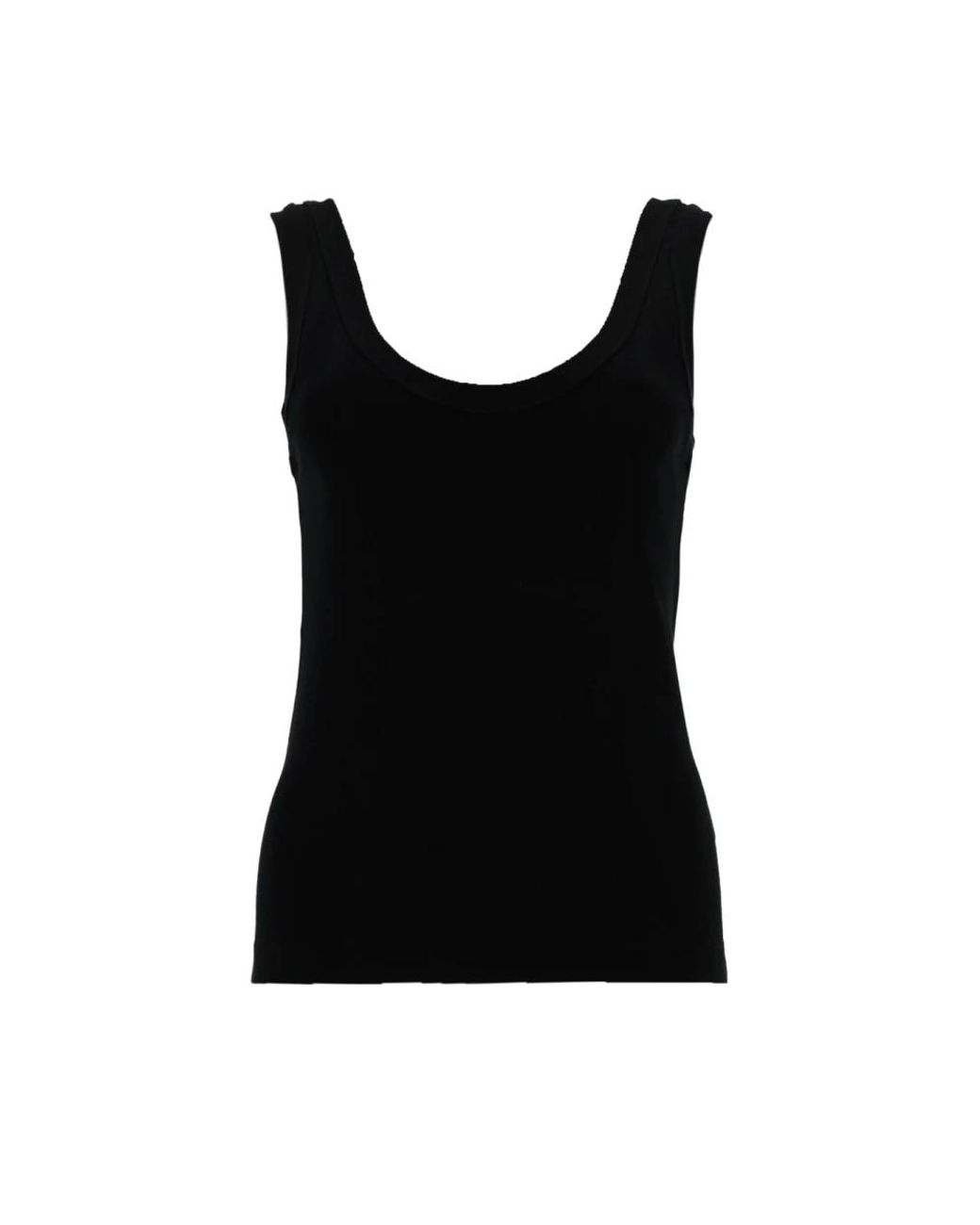 Brunello Cucinelli Geribbelde Jersey Top in het Black