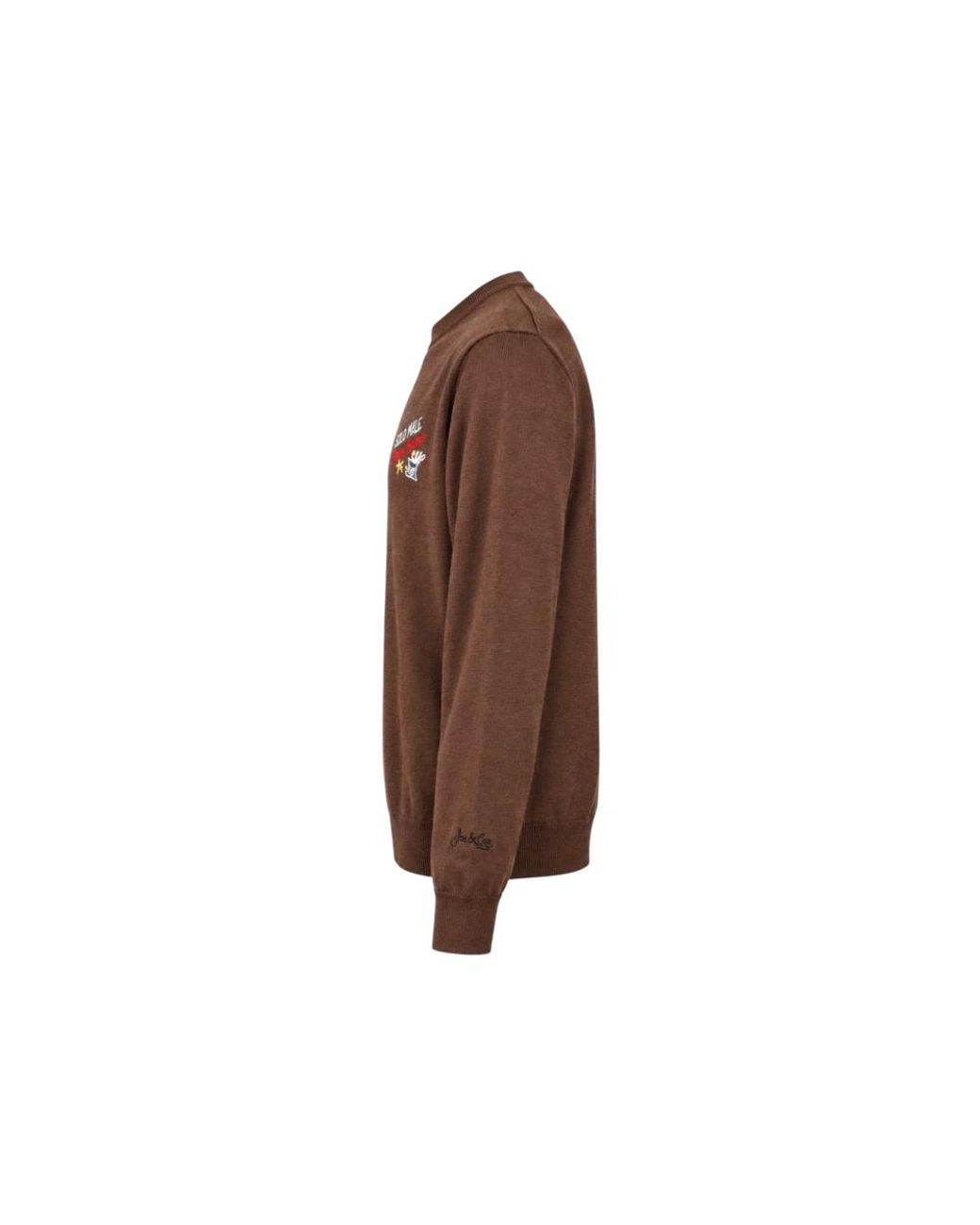 Mc2 Saint Barth Brown Round-Neck Knitwear for men