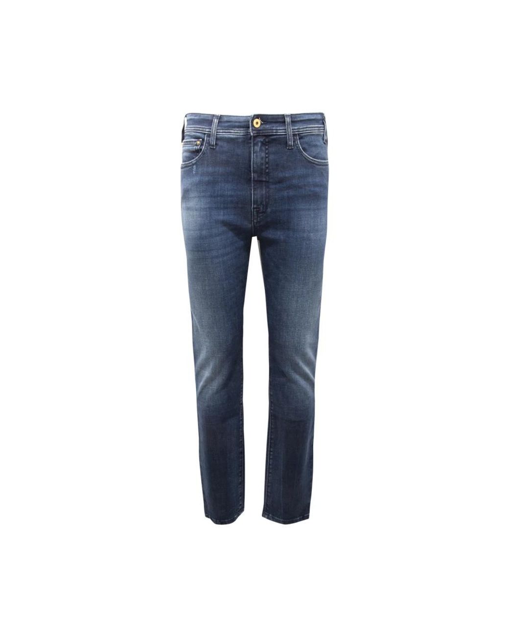CYCLE Jeans ,Blauw ,Katoen High Waist Skinny Stone Wash Jeans in het Blue