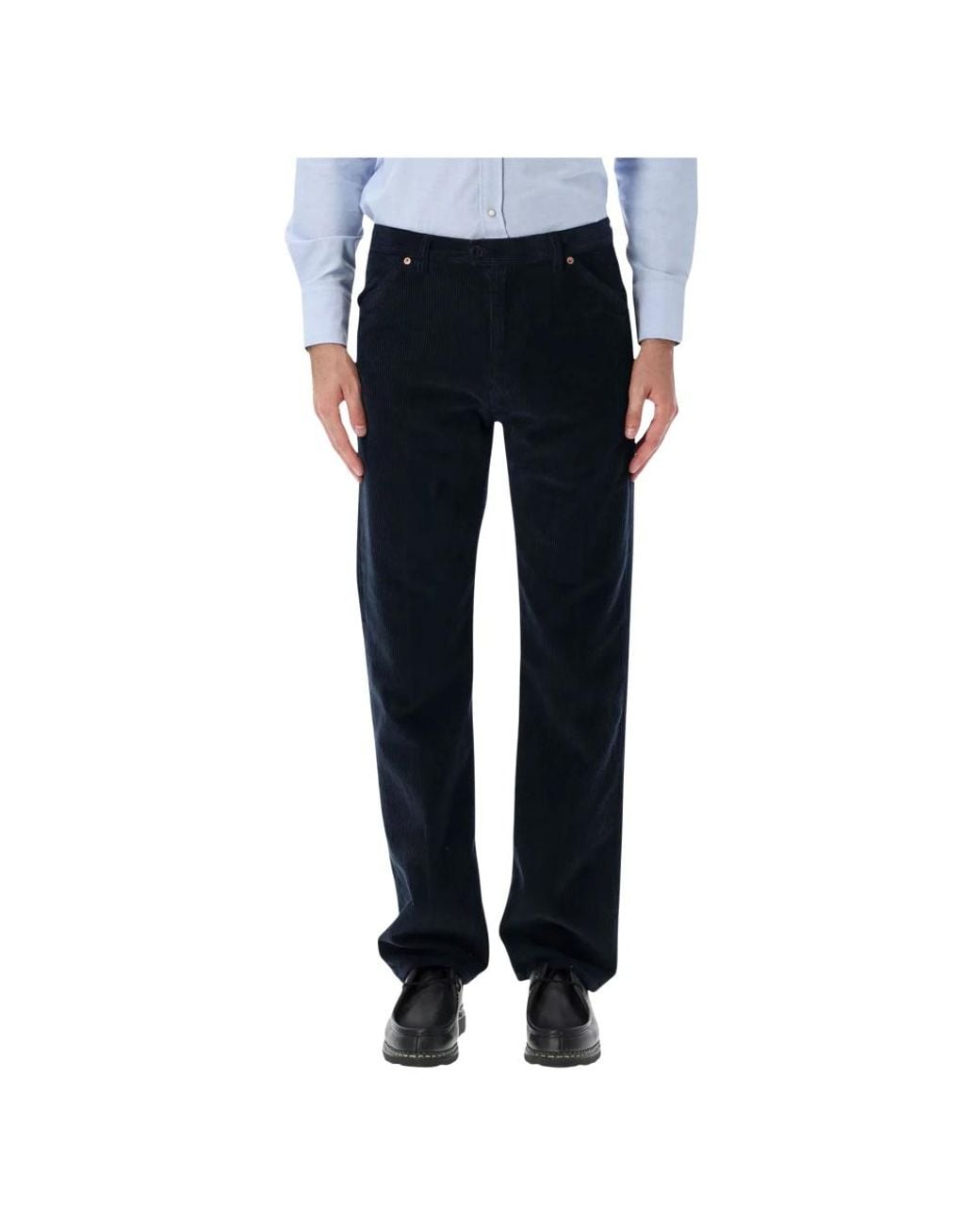 Fortela Blue Straight Trousers for men