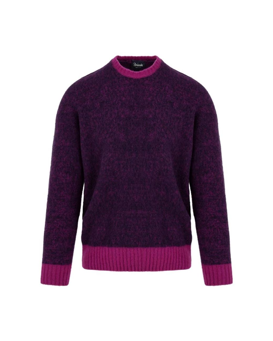 Drumohr Purple Round-Neck Knitwear for men