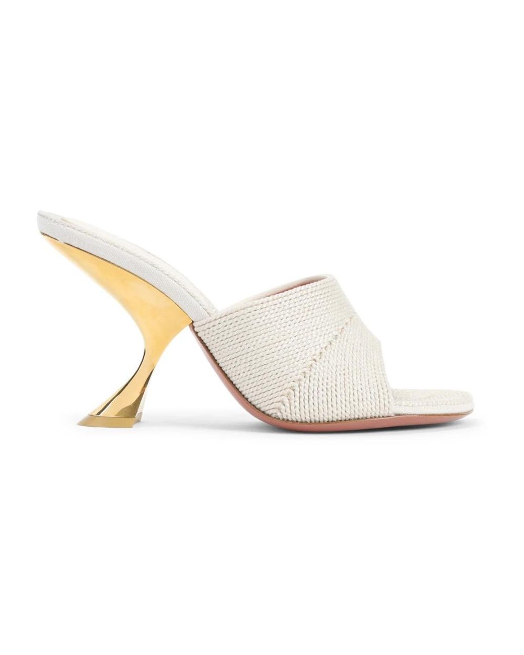 AMINA MUADDI White Heeled Mules