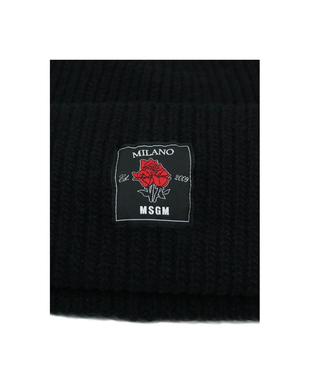 MSGM Black Beanies for men