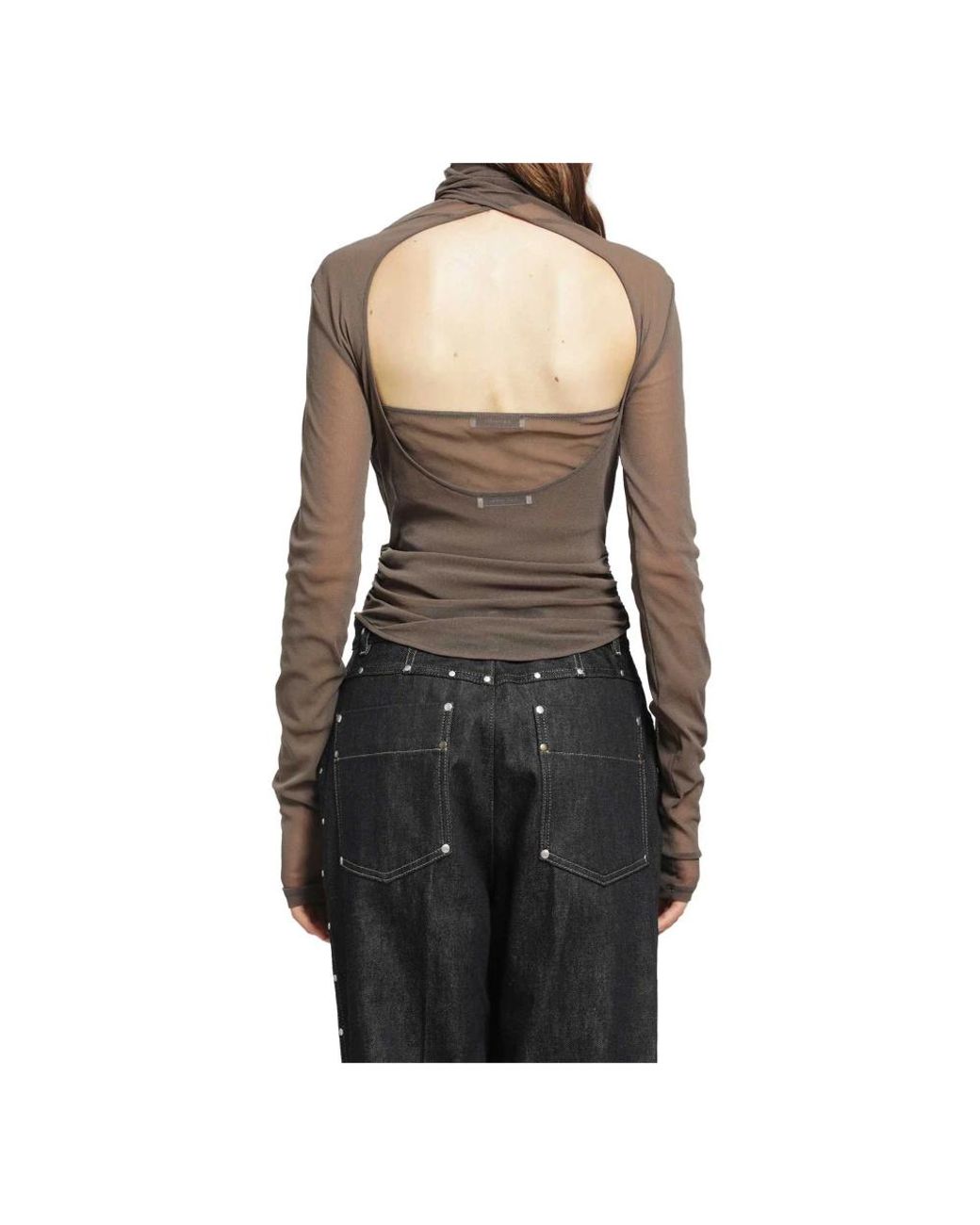 Lemaire Brown Long Sleeve T-Shirts