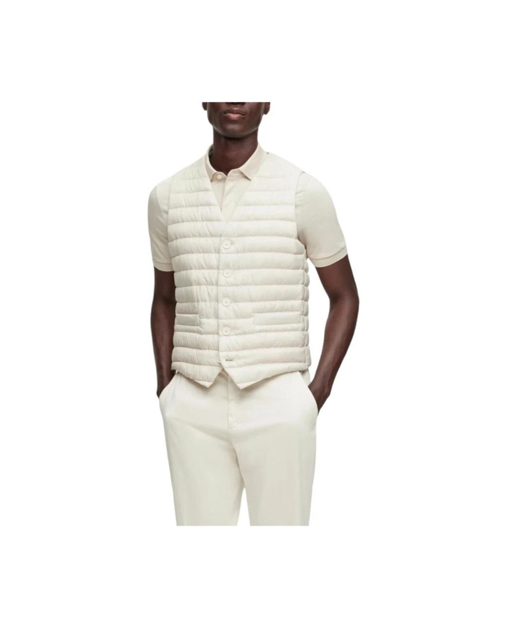 Boss White Vests for men