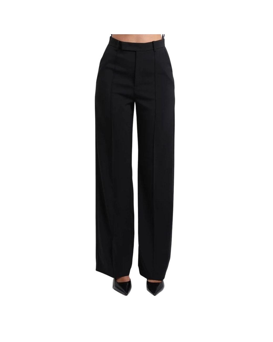 Patrizia Pepe Black Wide Trousers