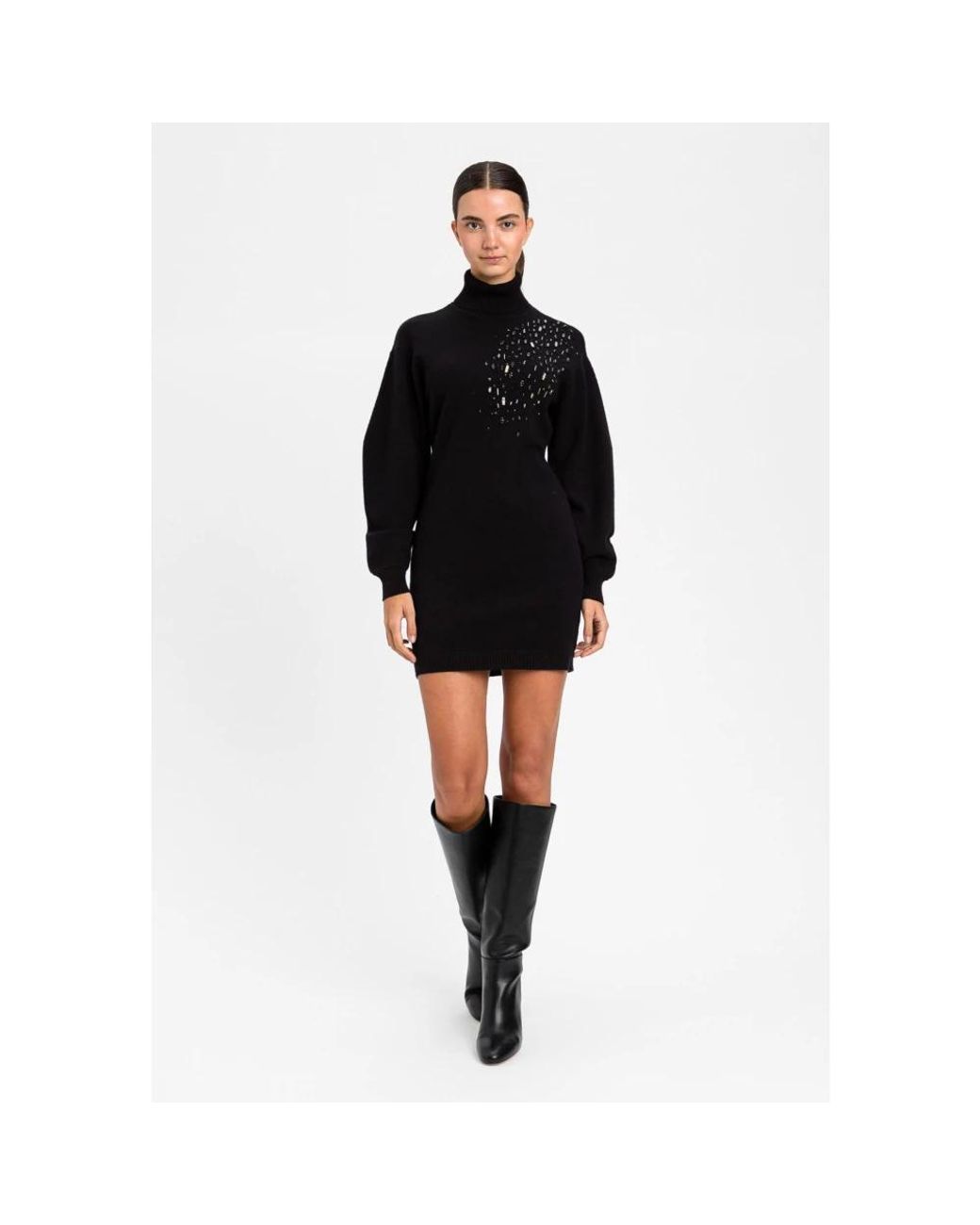 Twinset Black Knitted Dresses
