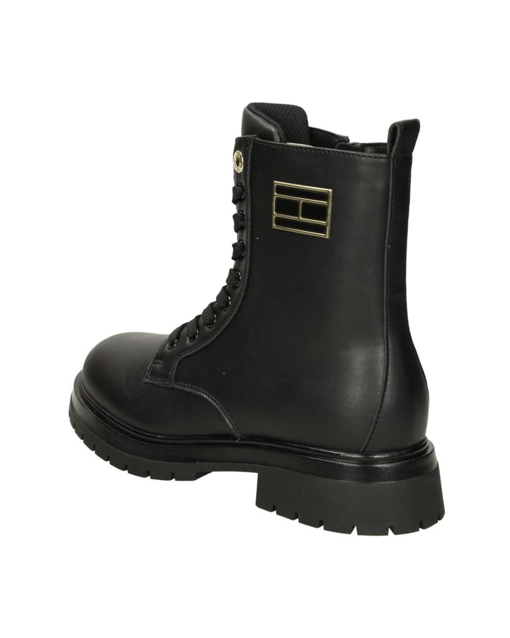 Tommy Hilfiger Black Lace-Up Boots