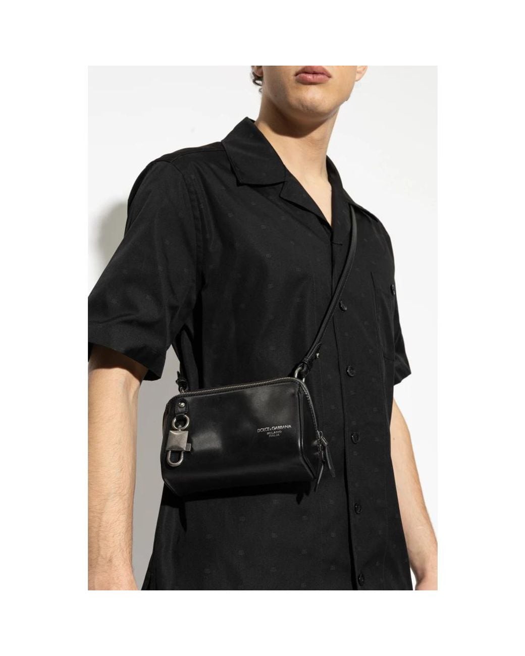 Dolce & Gabbana Black Cross Body Bags for men