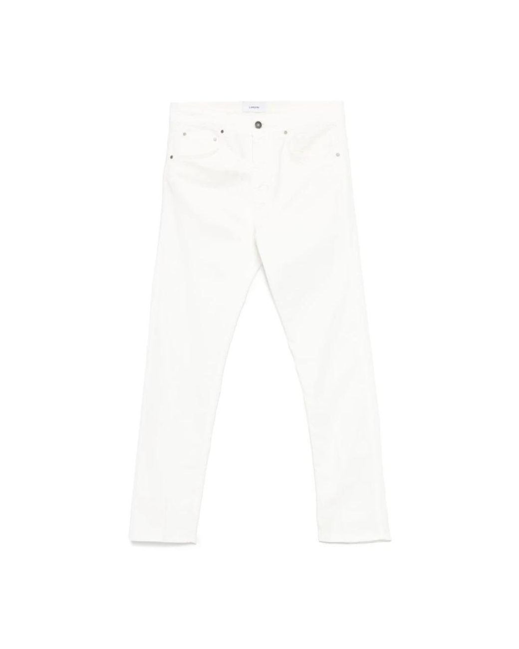 Lardini White Straight Fit Jeans for men
