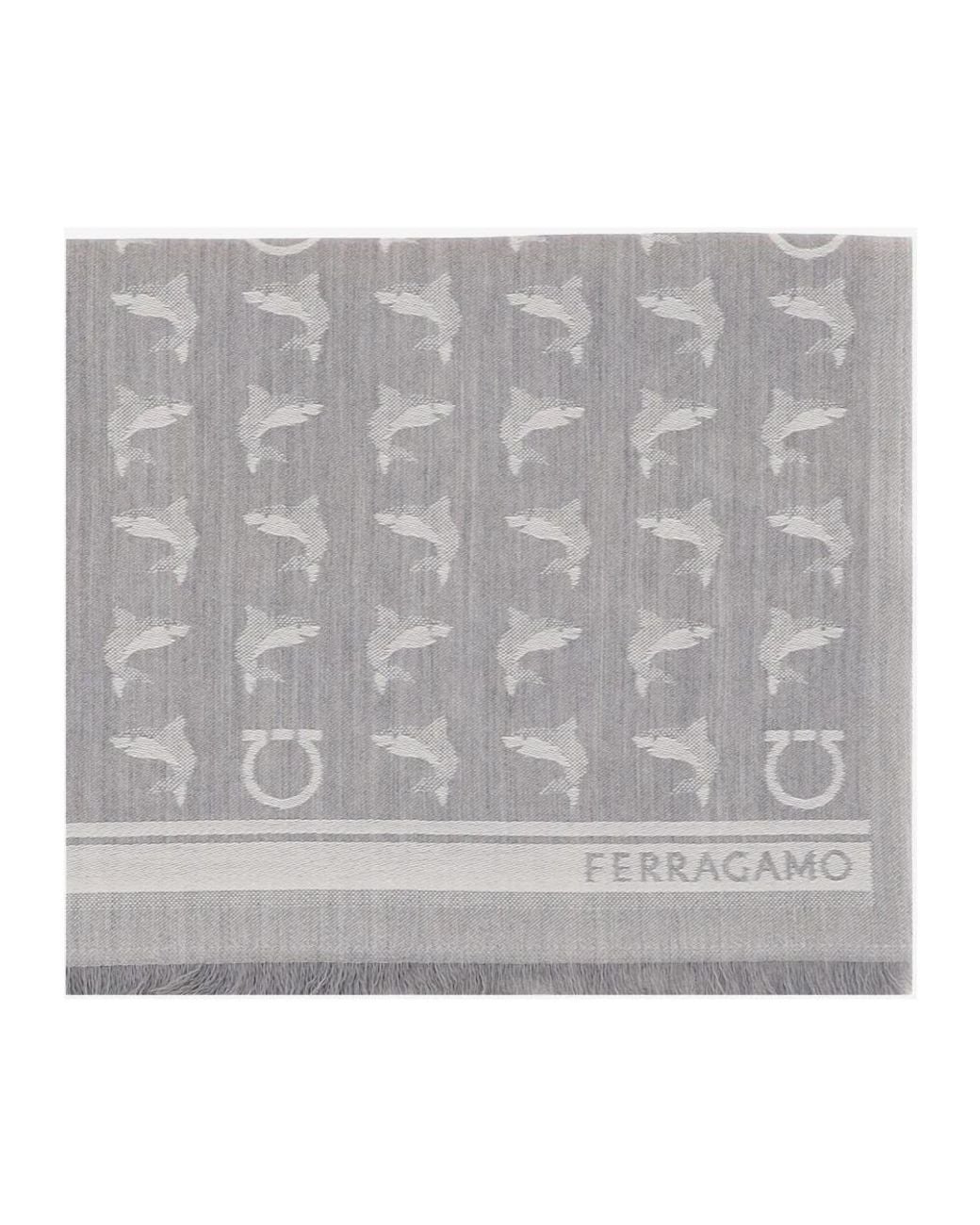 Ferragamo Gray Winter Scarves for men