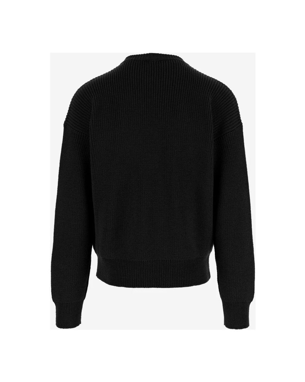 Giorgio Armani Black Round-Neck Knitwear for men