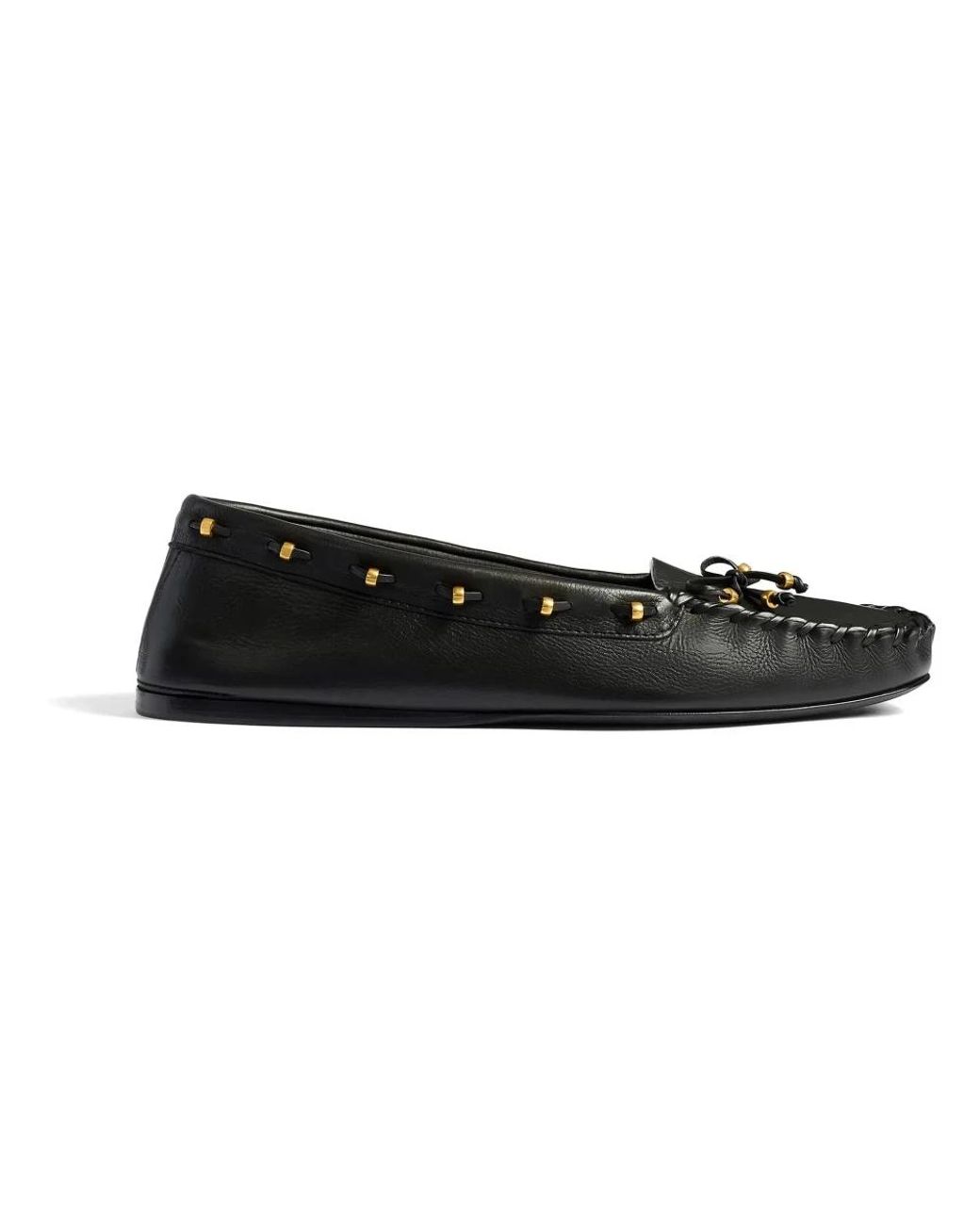 Khaite Black Boat Shoes