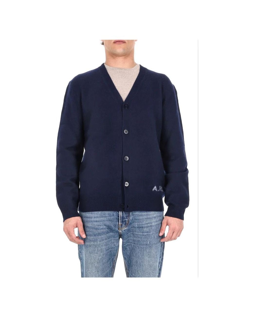 A.P.C. Blue Cardigans for men