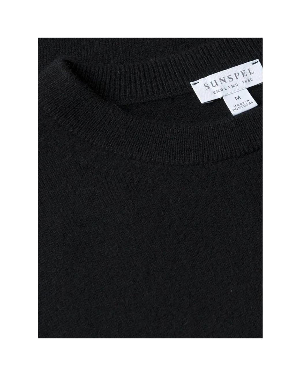 Sunspel Black Round-Neck Knitwear for men