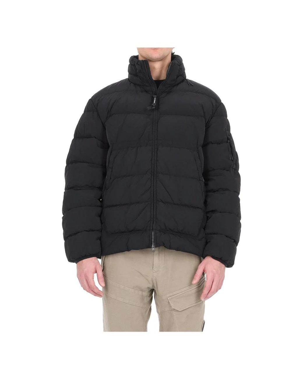 C P Company Jassen ,Zwart ,Polyester Chrome-R Down Jacket in het Black voor heren