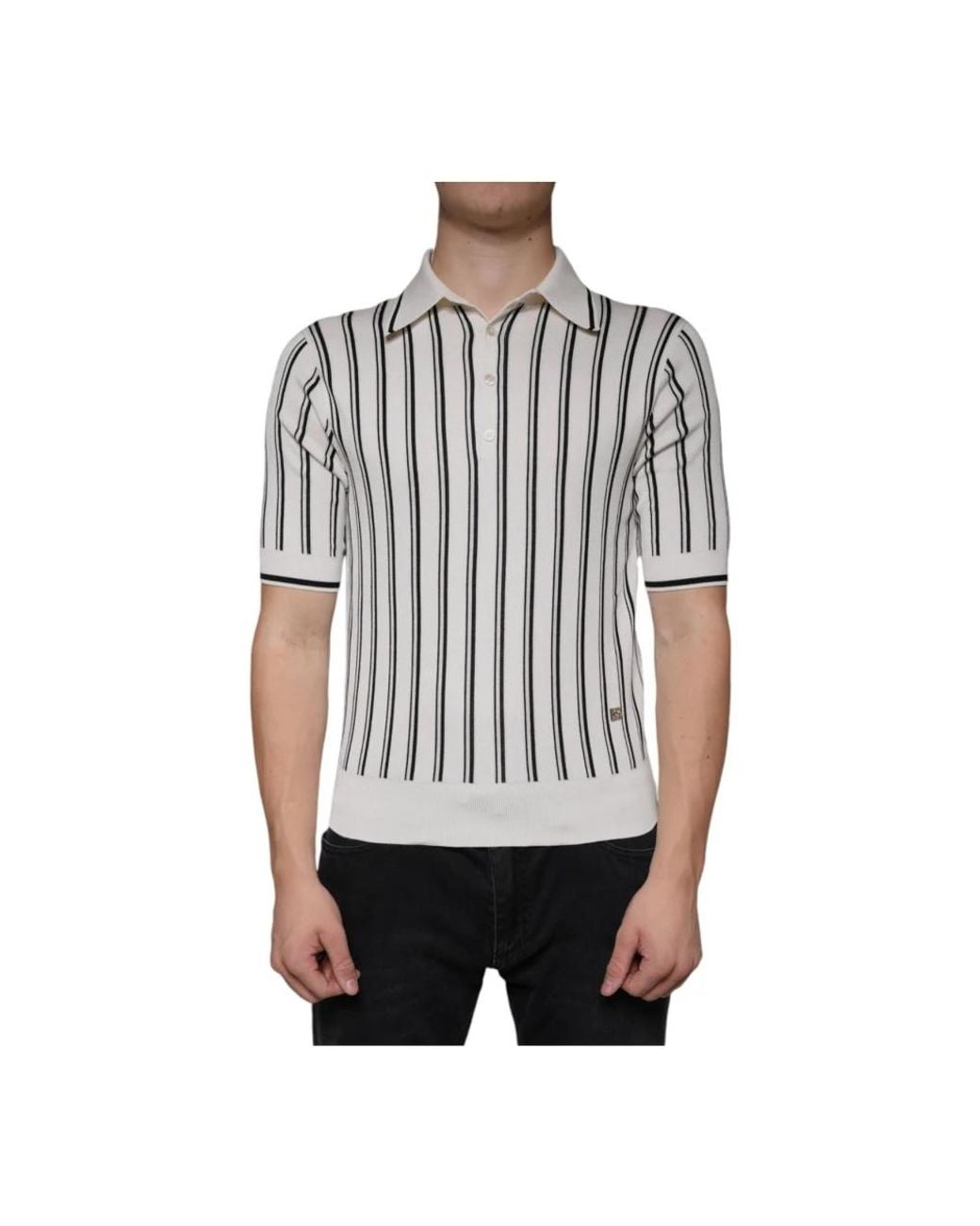 Dolce & Gabbana Gray Polo Shirts for men