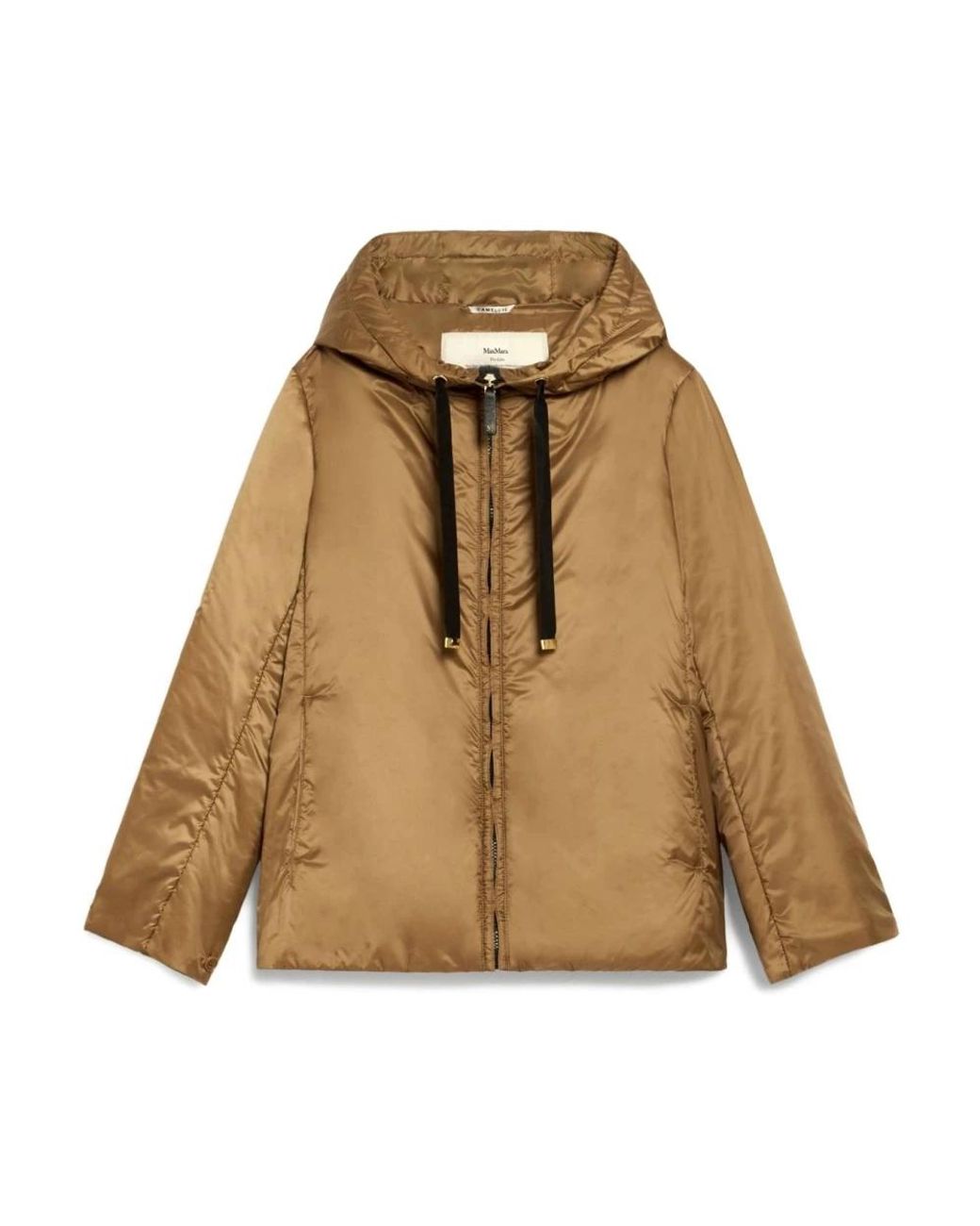 Max Mara Jassen ,Bruin ,Leer Greenh Jacket in het Natural