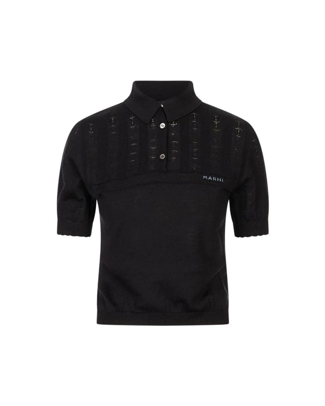 Marni Black Polo Shirts