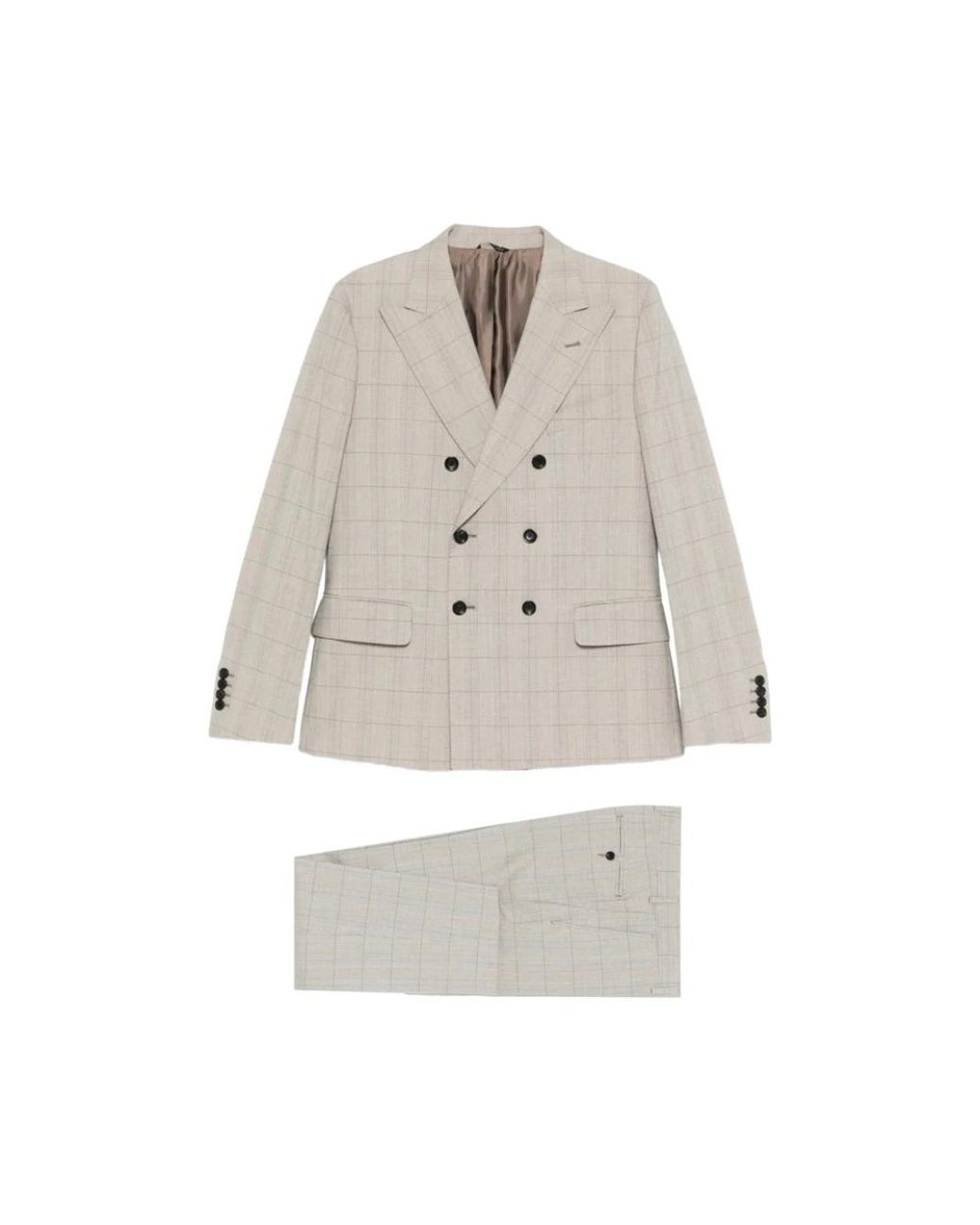 Reveres 1949 Natural Double Breasted Suits for men