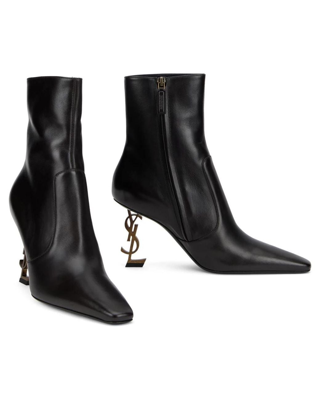 Saint Laurent Black Logo Ankle Boot
