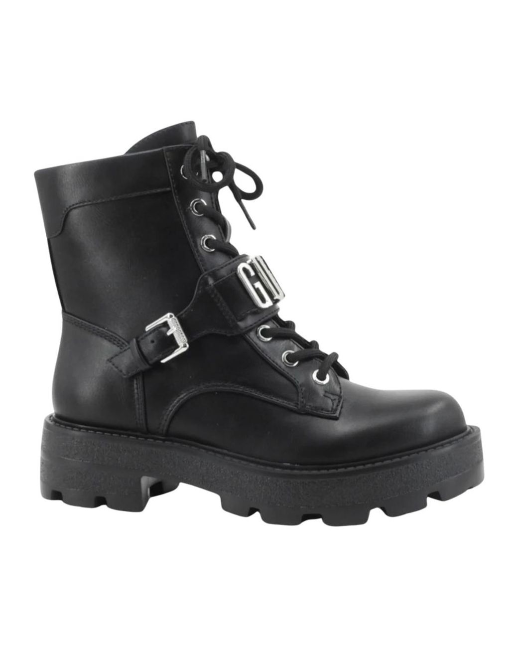 Guess Black Lace-Up Boots
