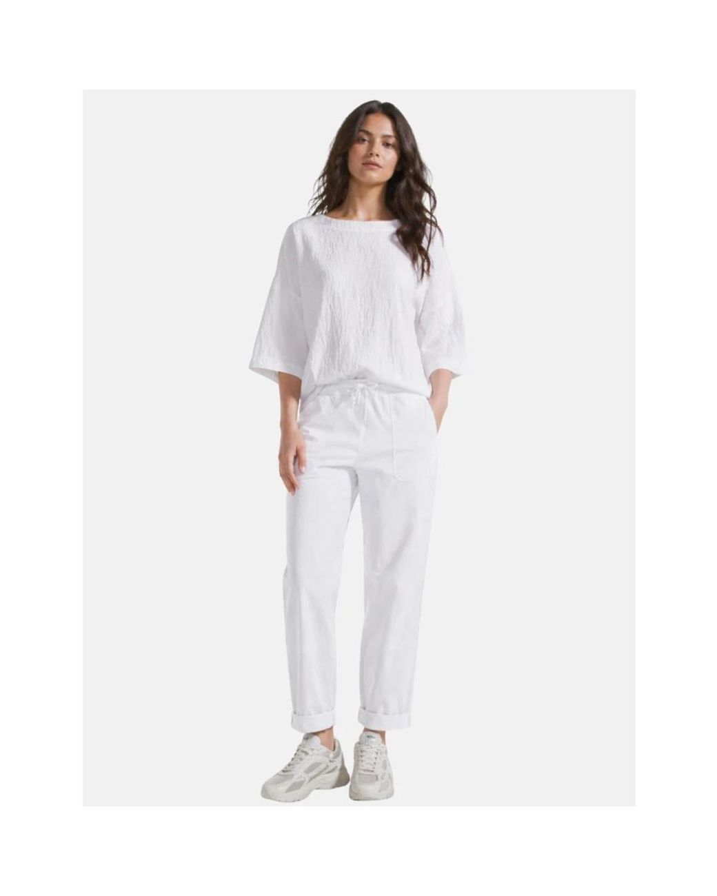 Deha White Tapered Trousers