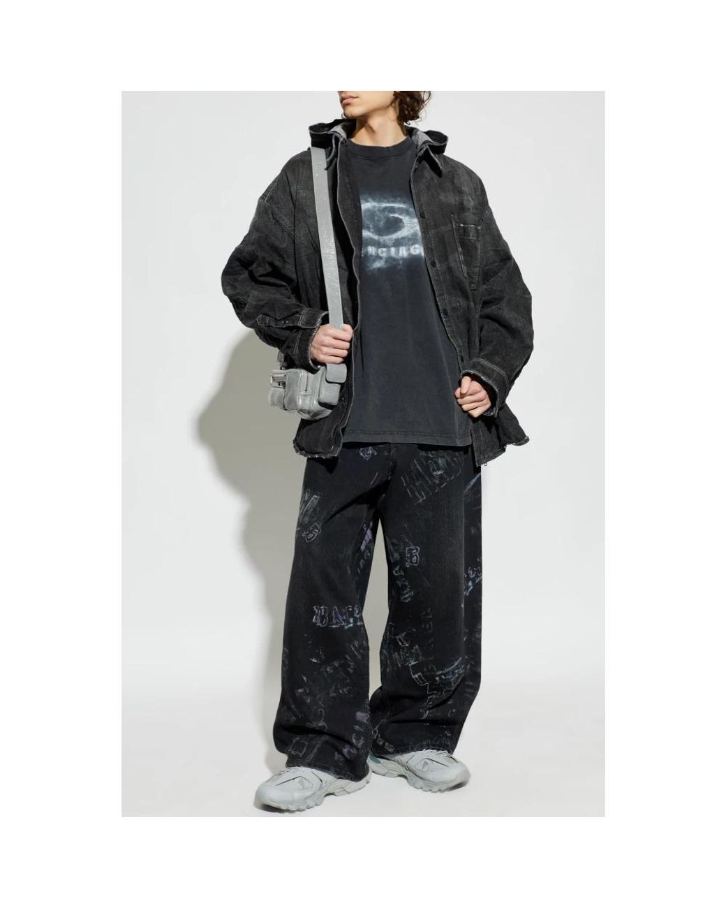 Balenciaga Gray Denim Jackets for men