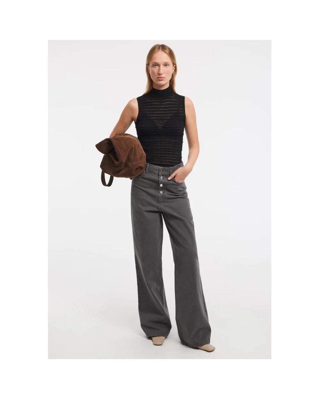 Aeron Gray Wide Jeans