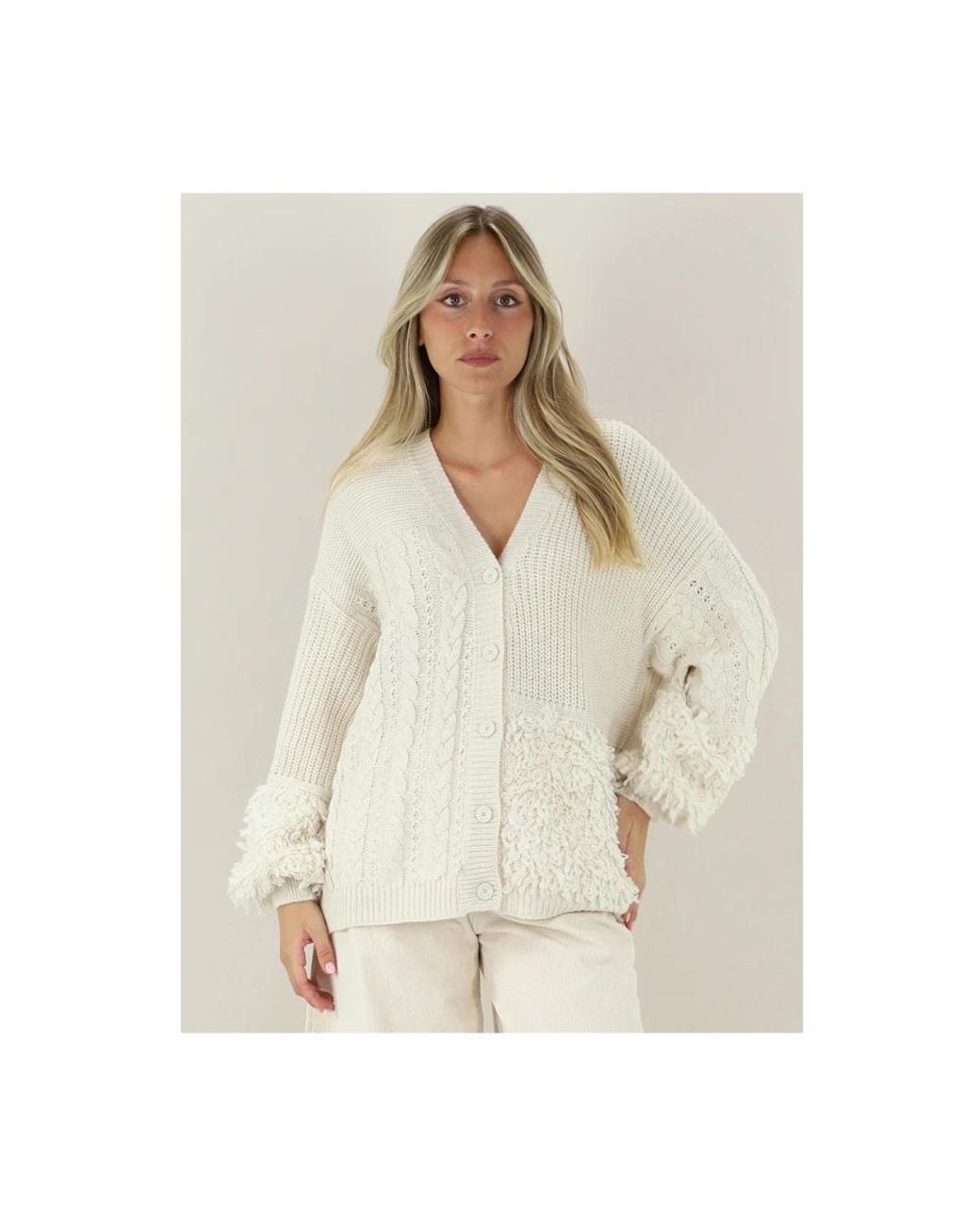 Cardigans Kaos de color White