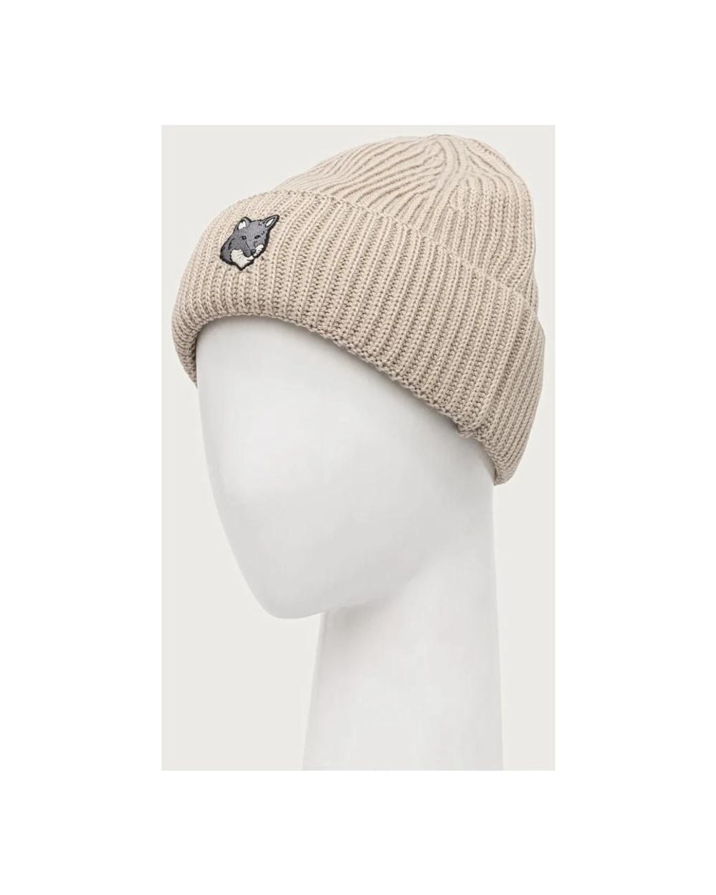 Beanies di Maison Kitsuné in Natural da Uomo