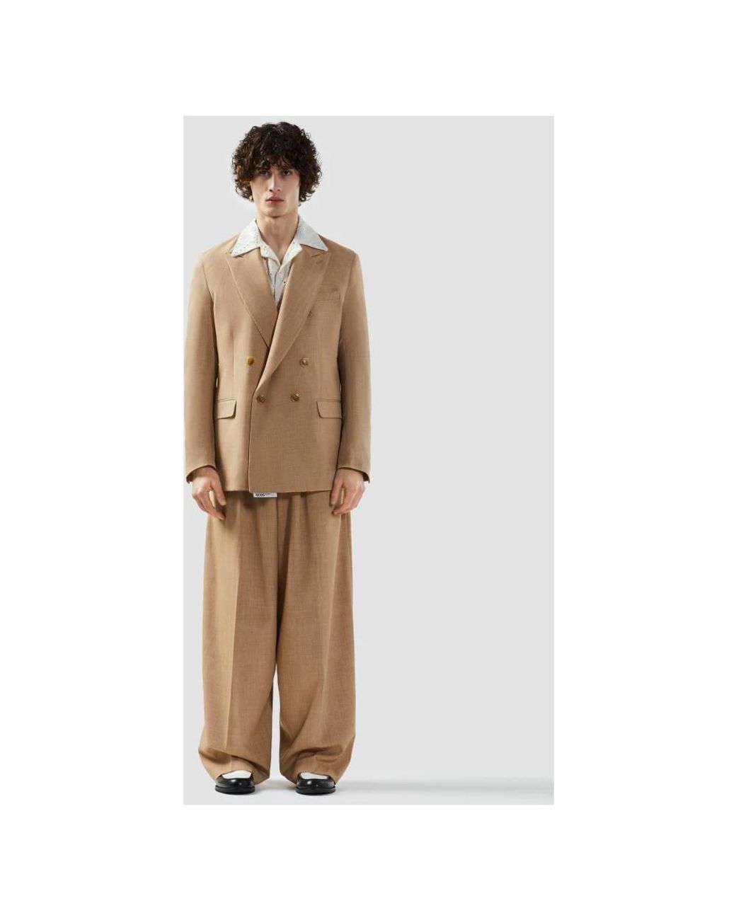 Gcds Natural Wide Trousers for men