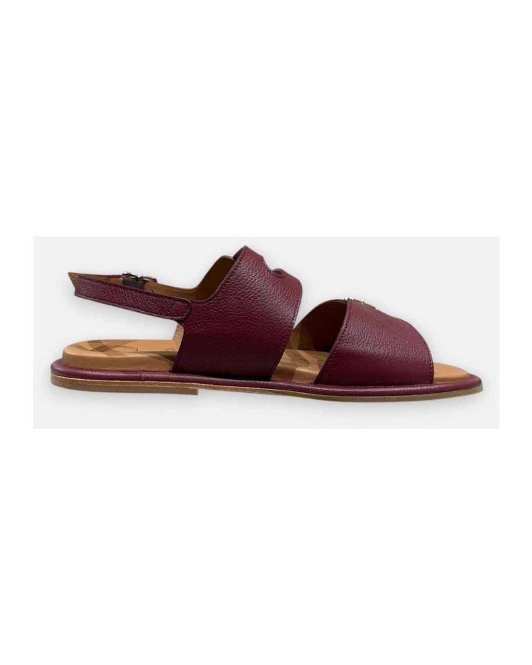 Calce Brown Flat Sandals