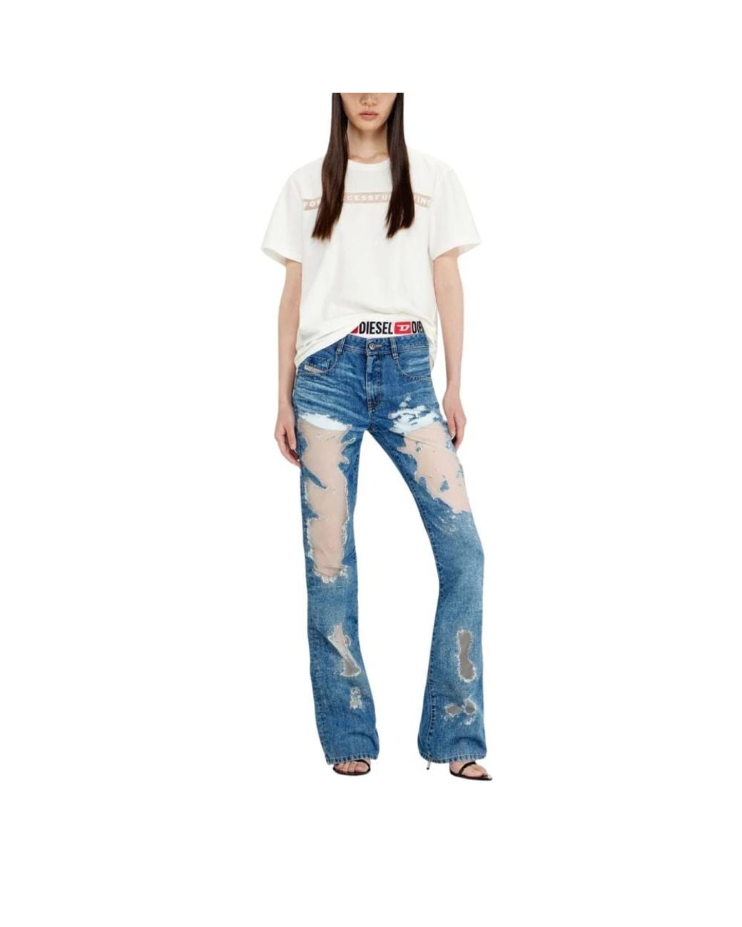 DIESEL White T-Shirts for men