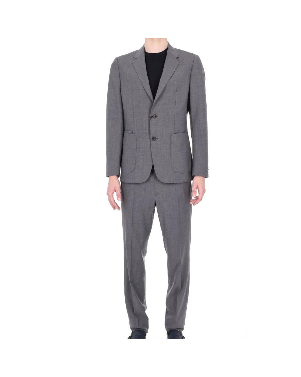 Zegna Gray Single Breasted Suits for men