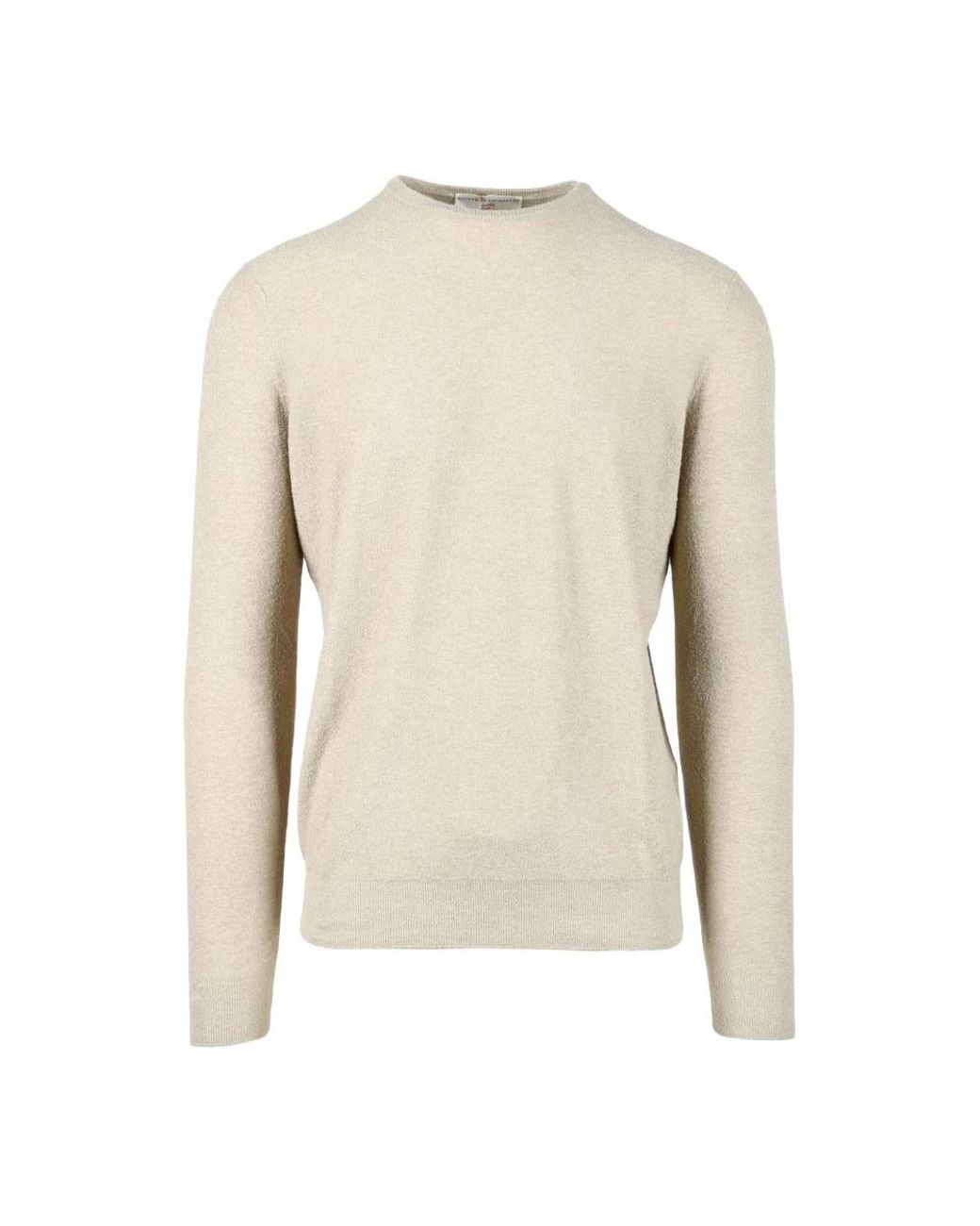 FILIPPO DE LAURENTIIS Natural Round-Neck Knitwear for men