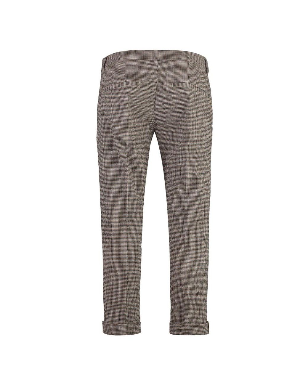 Dondup Gray Cropped Trousers for men
