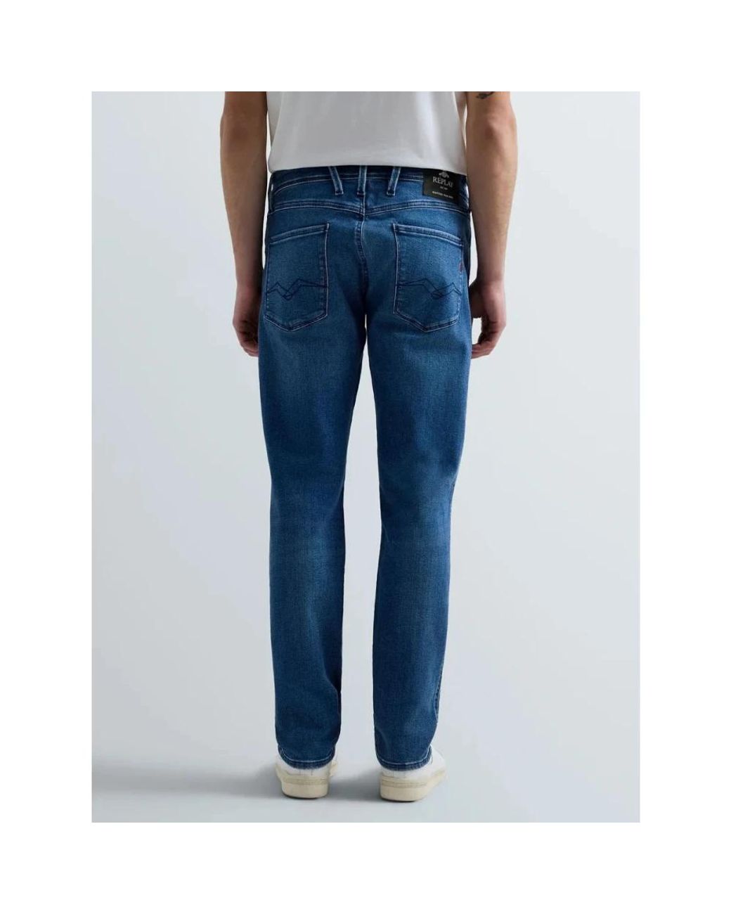 Replay Blue Straight Fit Jeans for men