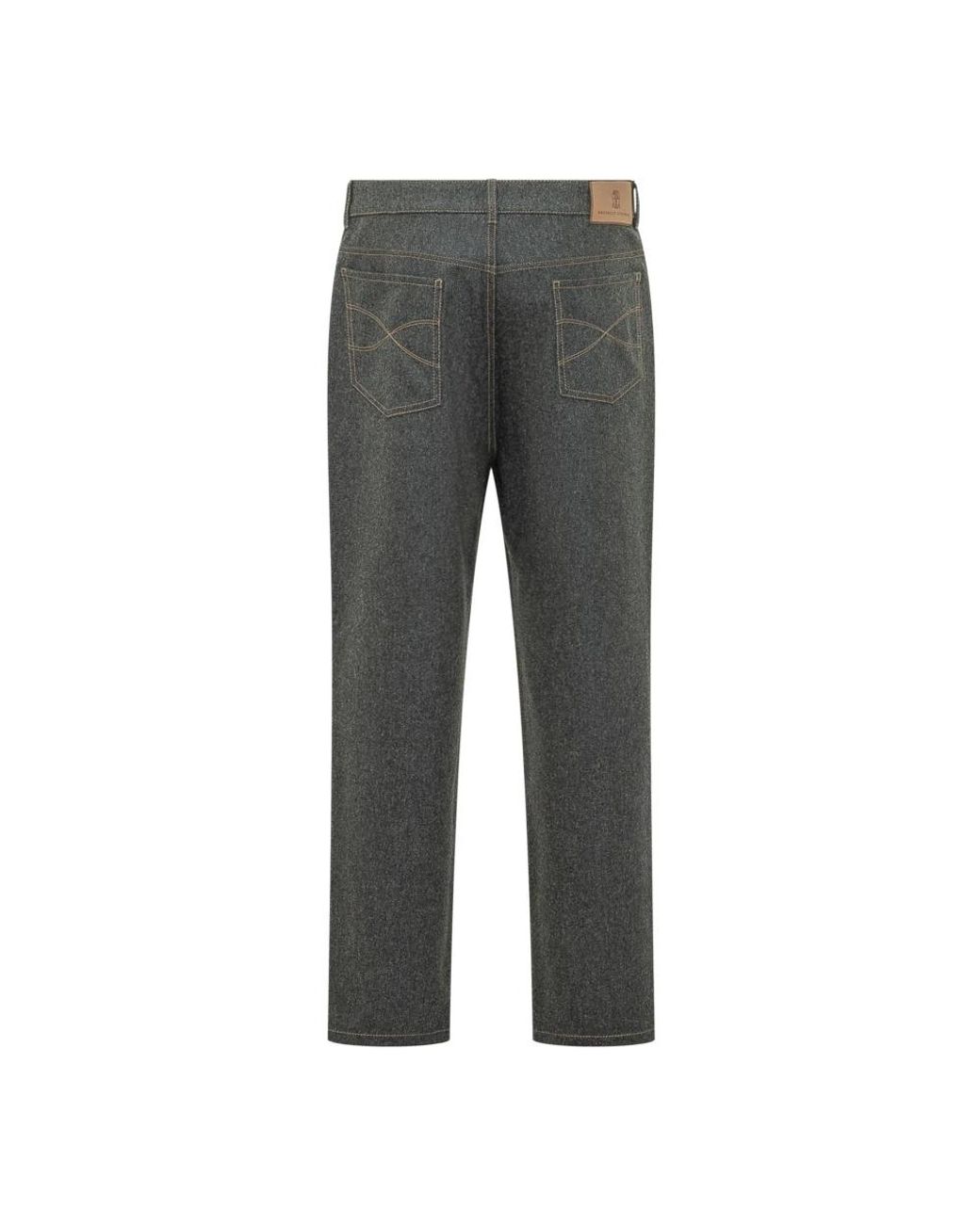 Brunello Cucinelli Gray Straight Fit Jeans for men
