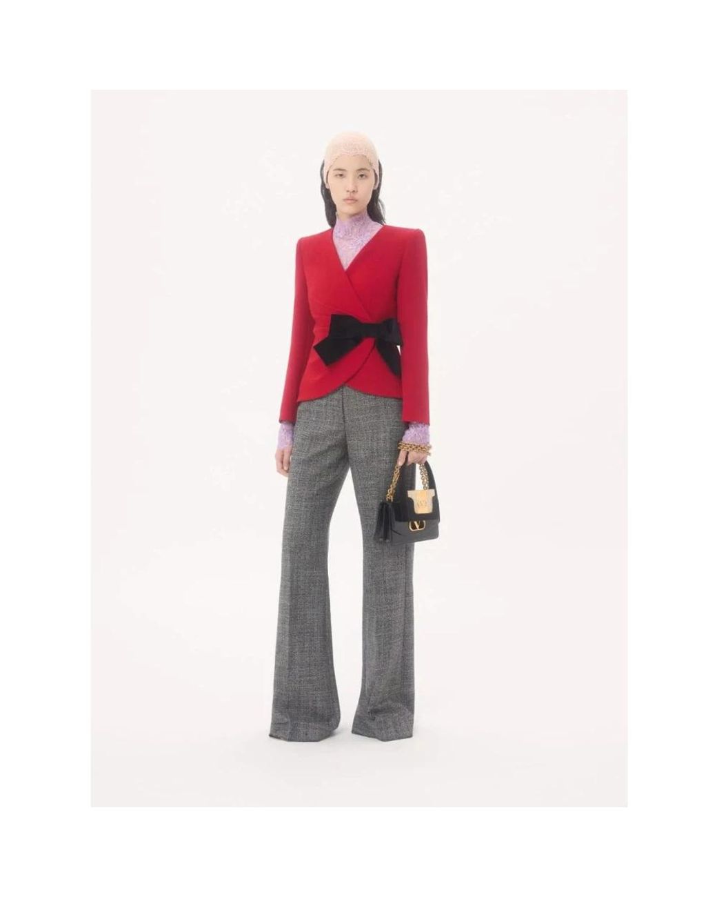 Valentino Garavani Gray Wide Trousers